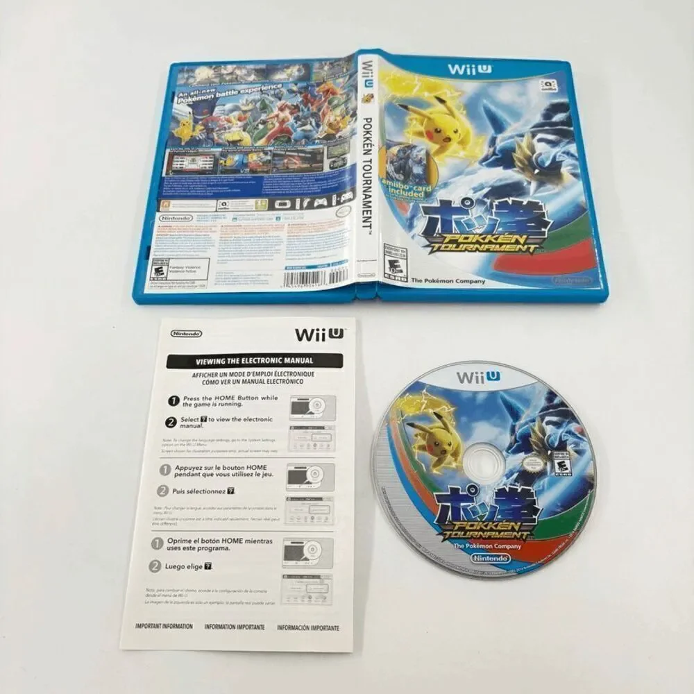 Pokemon Pokken Tournament Wii‎ U (Nintendo Wii U) Tested Does Not Come With Card